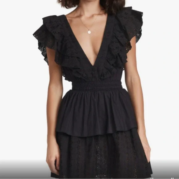short sleeve summer mini dress The Lilliana Eyelet Mini Dress